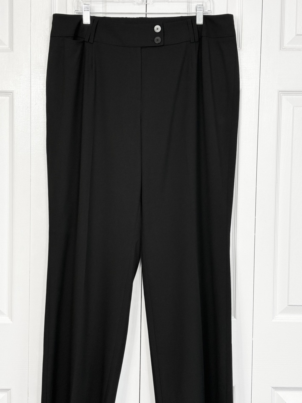 New Talbots Vintage Black High Rise Straight Leg Trouser Dress Pants 16W